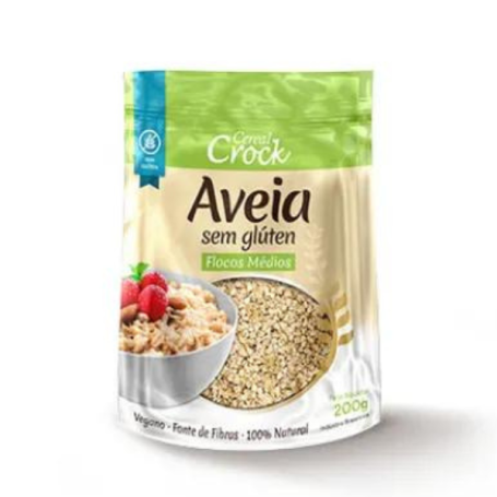 Aveia Flocos Médios sem glúten 200g - Cereal Crock