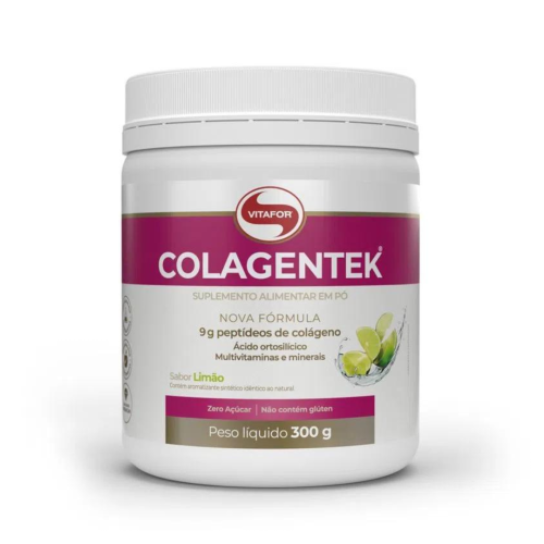 Colagentek pote 300g limão - Vitafor Colagentek pote 300g limão - Vitafor